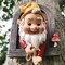 Climbing Gnomes Tree Faces Decor, Adorable Gnome Tree Hugger Fairy Garden Statue